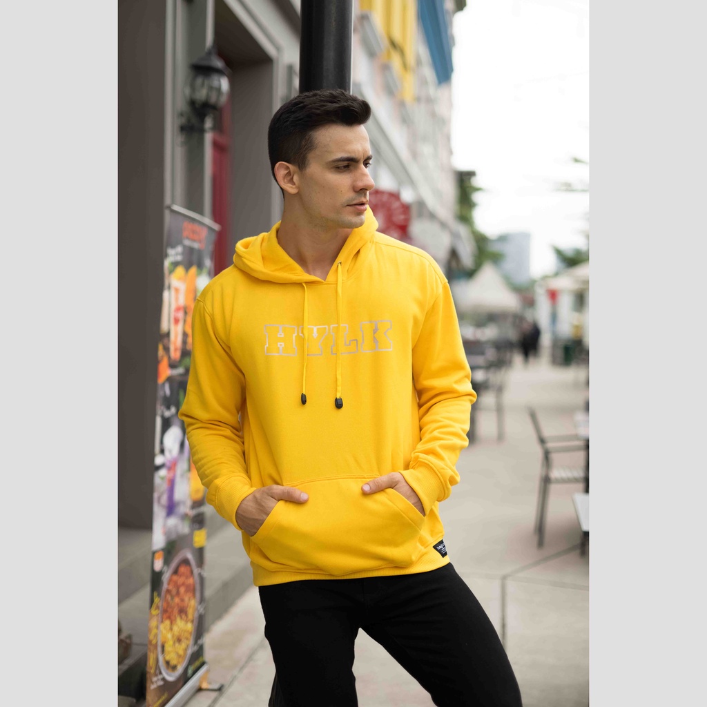 (BISA COD) HEYLOOK Jaket Hoodie Jumper Hylk Unisex Outerwear Terbaru Heylook Yellow