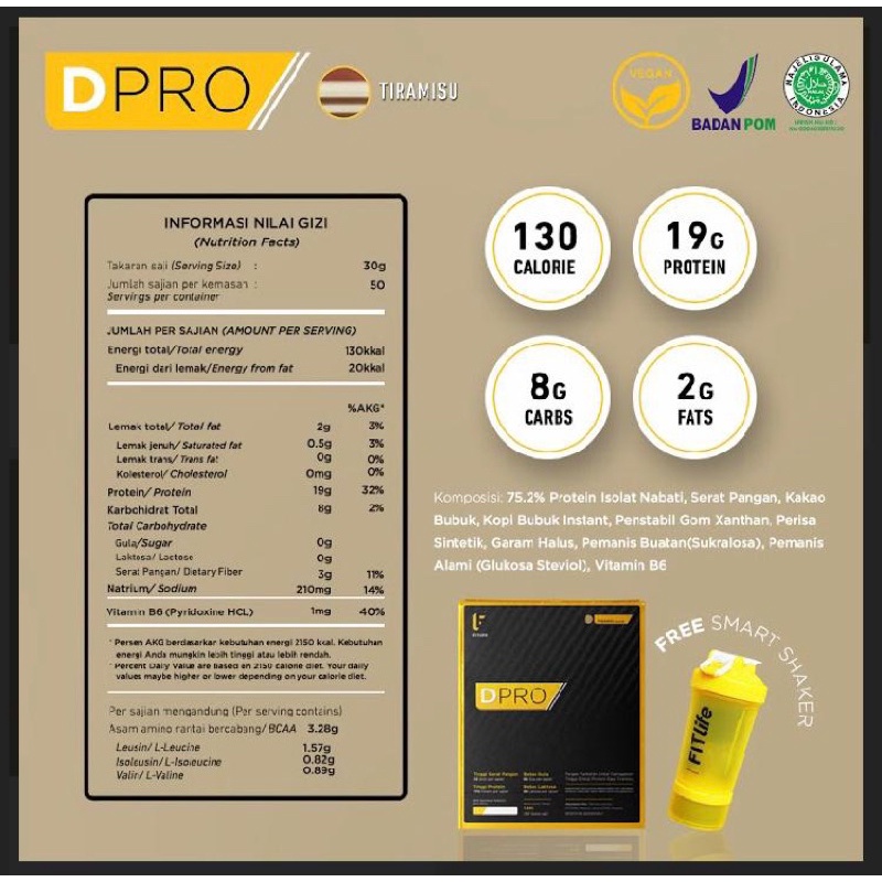 DPRO DIETPRO 3.3lb Natural Meal Replacement Fitlife