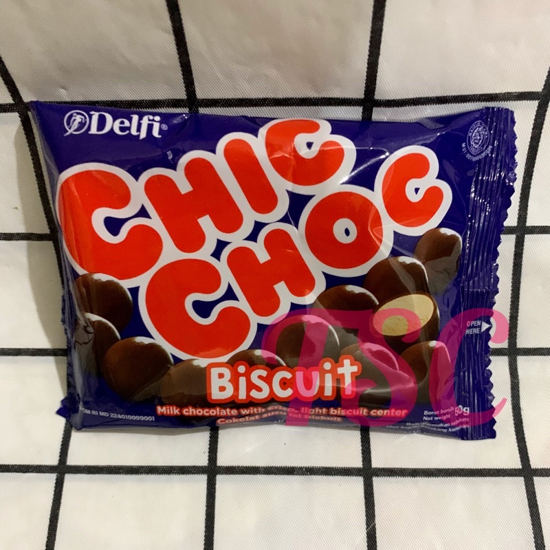 

Delfi Chic Choc Biscuit / Milk Chocolate with crisp / Light Biscuit Center / Cokelat Susu isi Biskuit / Biscuits / Coklat