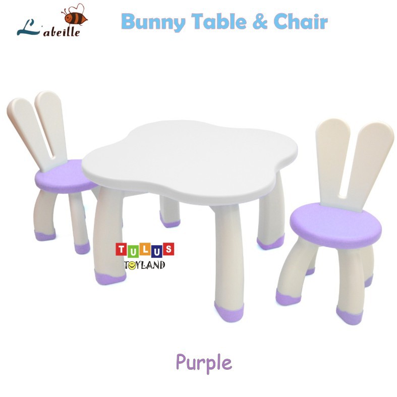 Kursi Meja Labeille Bunny Table &amp; Chair Set KC901﻿ Meja Belajar Anak Kursi Meja Anak Serbaguna