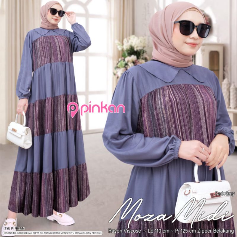 Pinkan Moza midi / dress rayon viscose