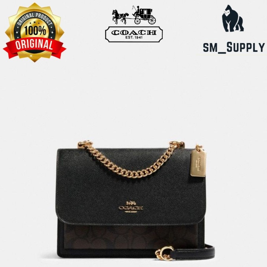 COACH KLARE CROSSBODY IN SIGNATURE CANVAS BROWN