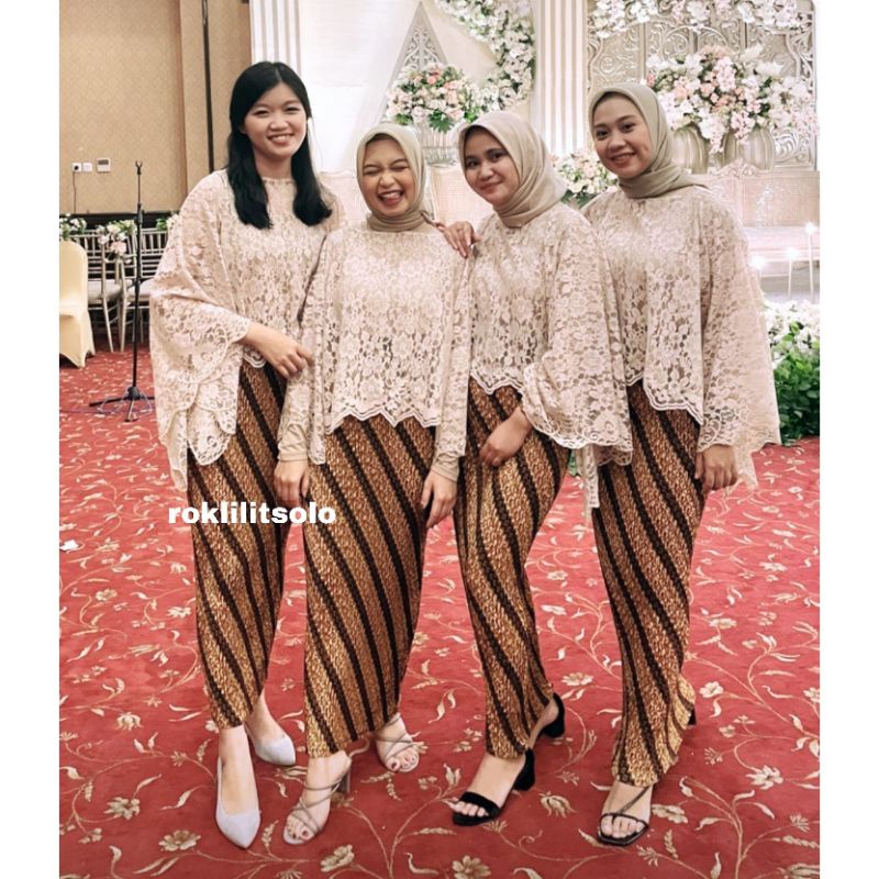 ROK PLISKET BATIK / ROK PLISKET / BAWAHAN KEBAYA / ROK KEBAYA / ROK WISUDA / ROK KONDANGAN
