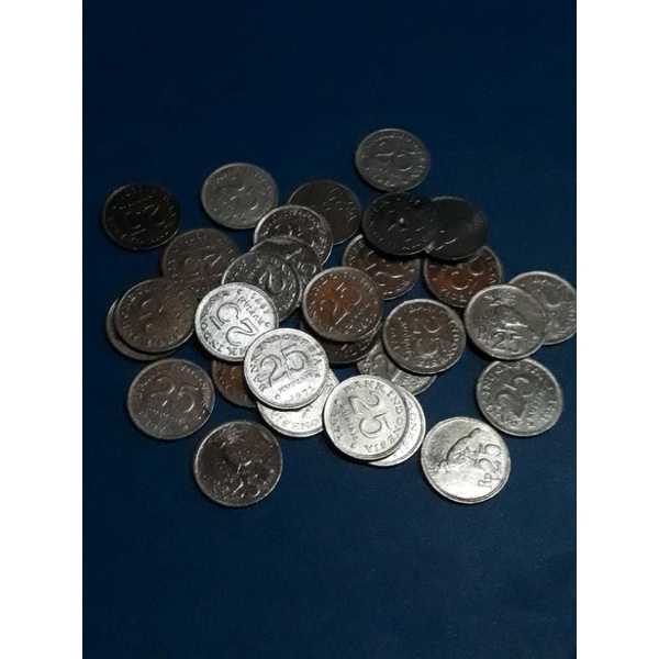 koin 25 rupiah tahun 1971 (bekas bersih)
