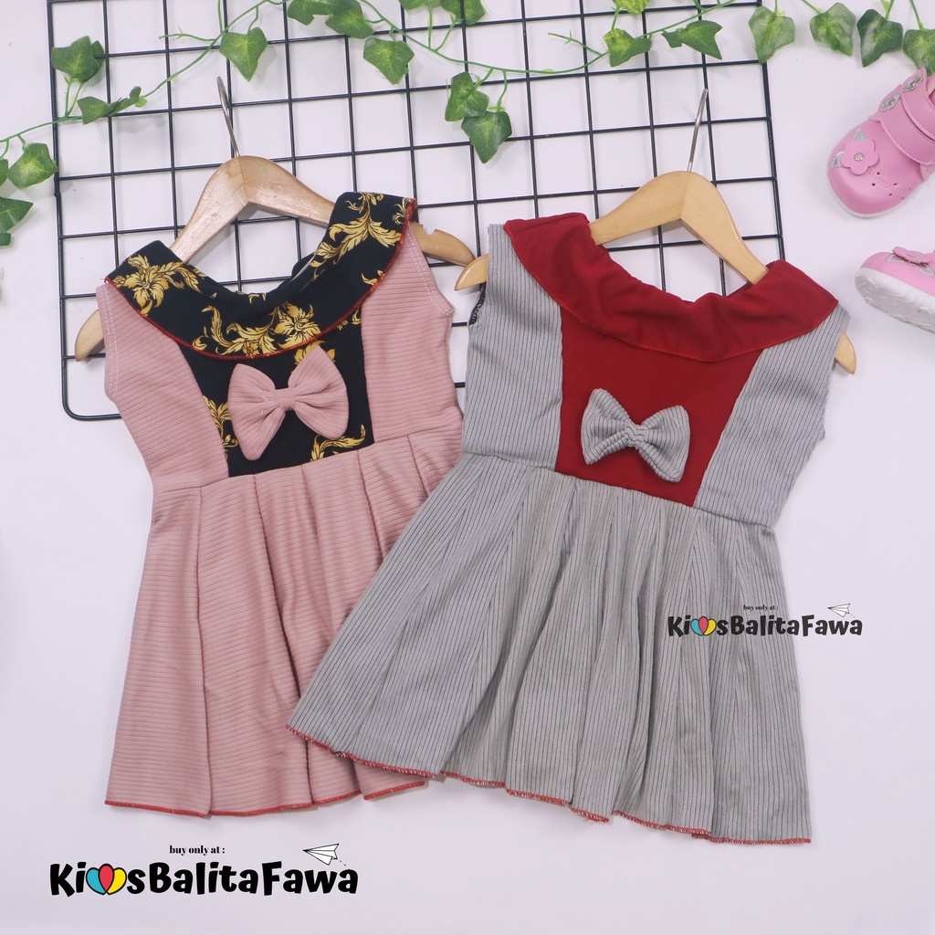 (0-6 Bulan) Dress Najwa uk Bayi / Baju Anak Perempuan Gaun Pesta Import Murah Dres Cantika Yukensi