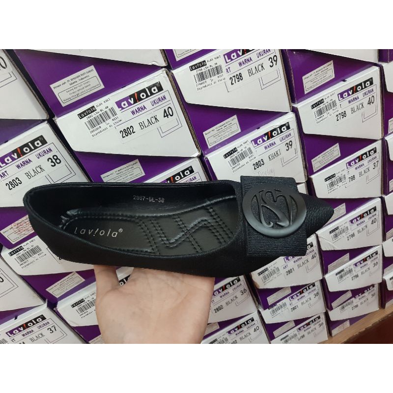LAVIOLA Sepatu Flat Shoes Slip Wanita Dewasa Size 36-40 Original