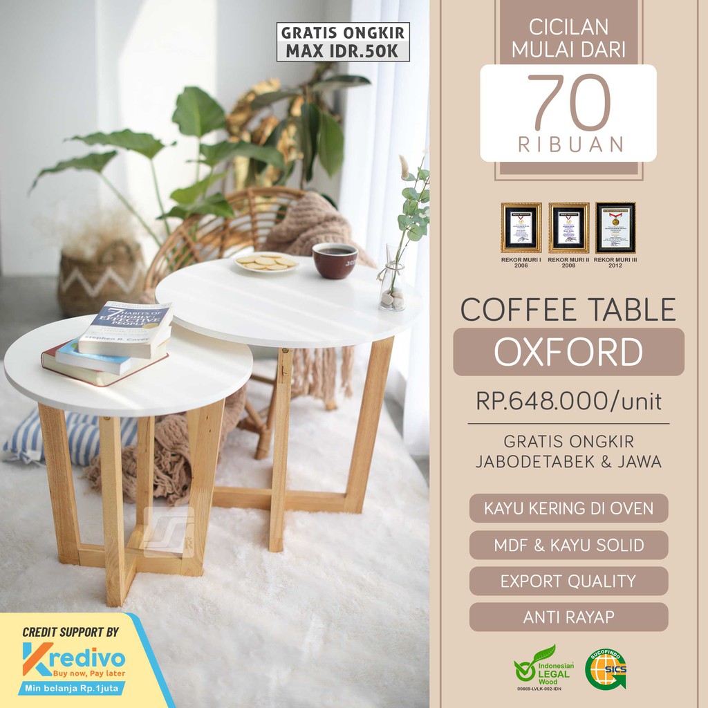Furniture - Meja Kopi Minimalis [COFFE OXFORD]