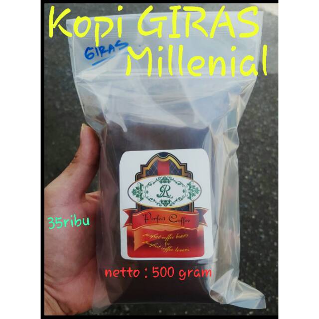 Kopi Giras Millenial 500 gram Strong, Bitter, Smooth Coffe