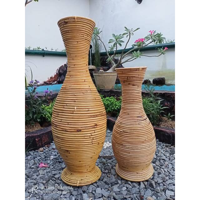  GRATIS ONGKIR Vas  bunga  guci rotan 70 cm Shopee 