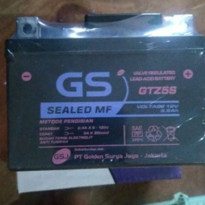 Aki GS GTZ-5s mf for beat f1/Mio M3/Scoopy-FI/spacy/beat/vario 110 old/mio J/X-ride/fino/spin/adress