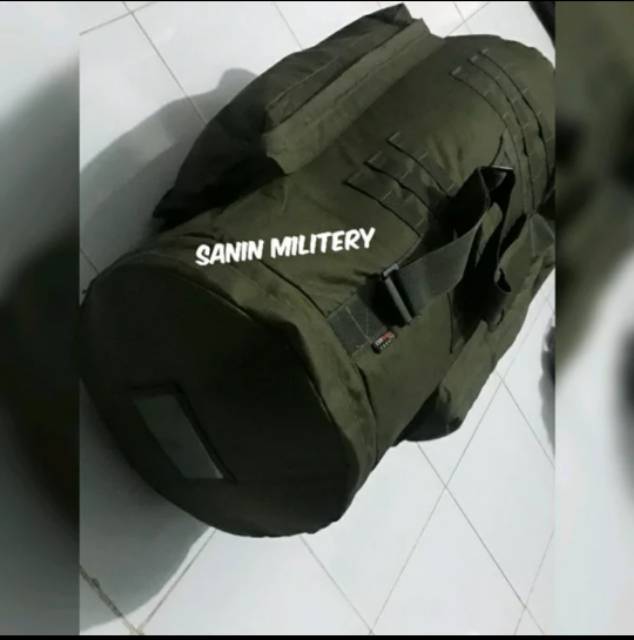 Tas pulsak jatah TNI original duffle bag I Tas barang TNI I Tas trevel I Tas kapsul TNI