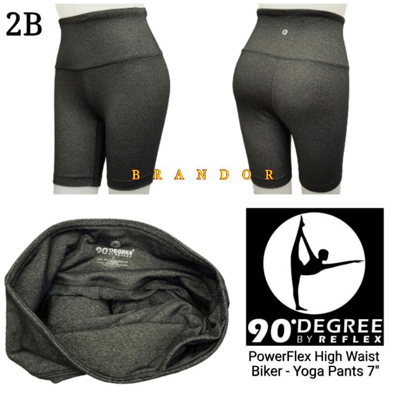 DGSH02 - HIGH WAIST BIKER  - YOGA PANTS 7&quot;  By DEGREE