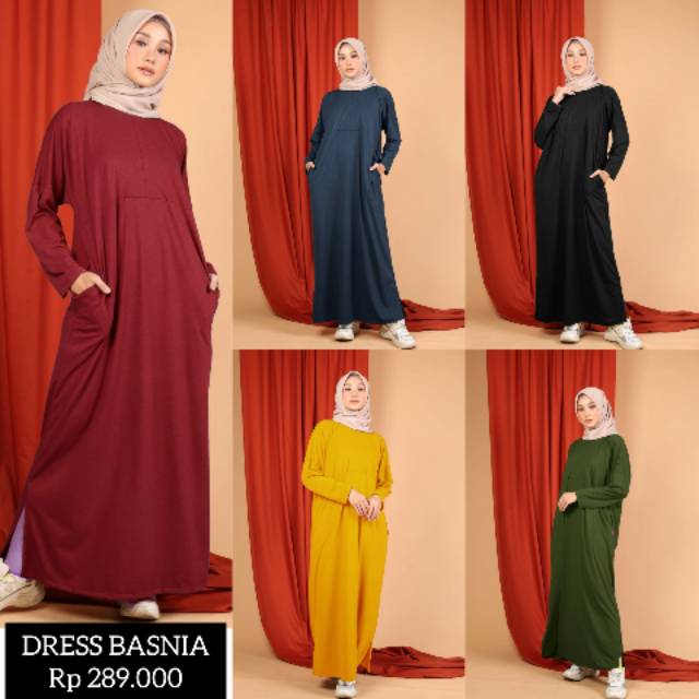 L DRESS BASNIA DAUKY  DRESS KAOS  DAUKY  DRESS SANTAI DAUKY  