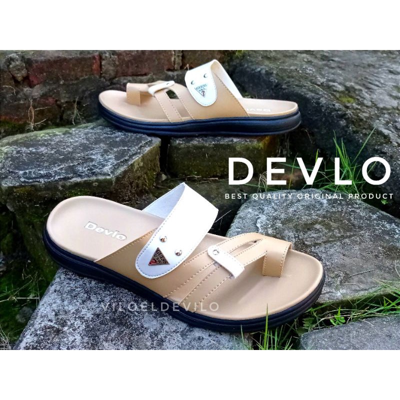 Sandal Kulit / Sandal Pria / Sandal Slide / Sandal Casual Pria/ Sandal Slop (Selop Jempol DEVLO)