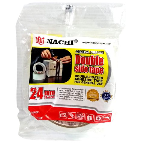 Double Tape 24mm Nachi Lakban Selotip Plakban Isolasi 24mm Solasi 1 Inchi Stationery Murah