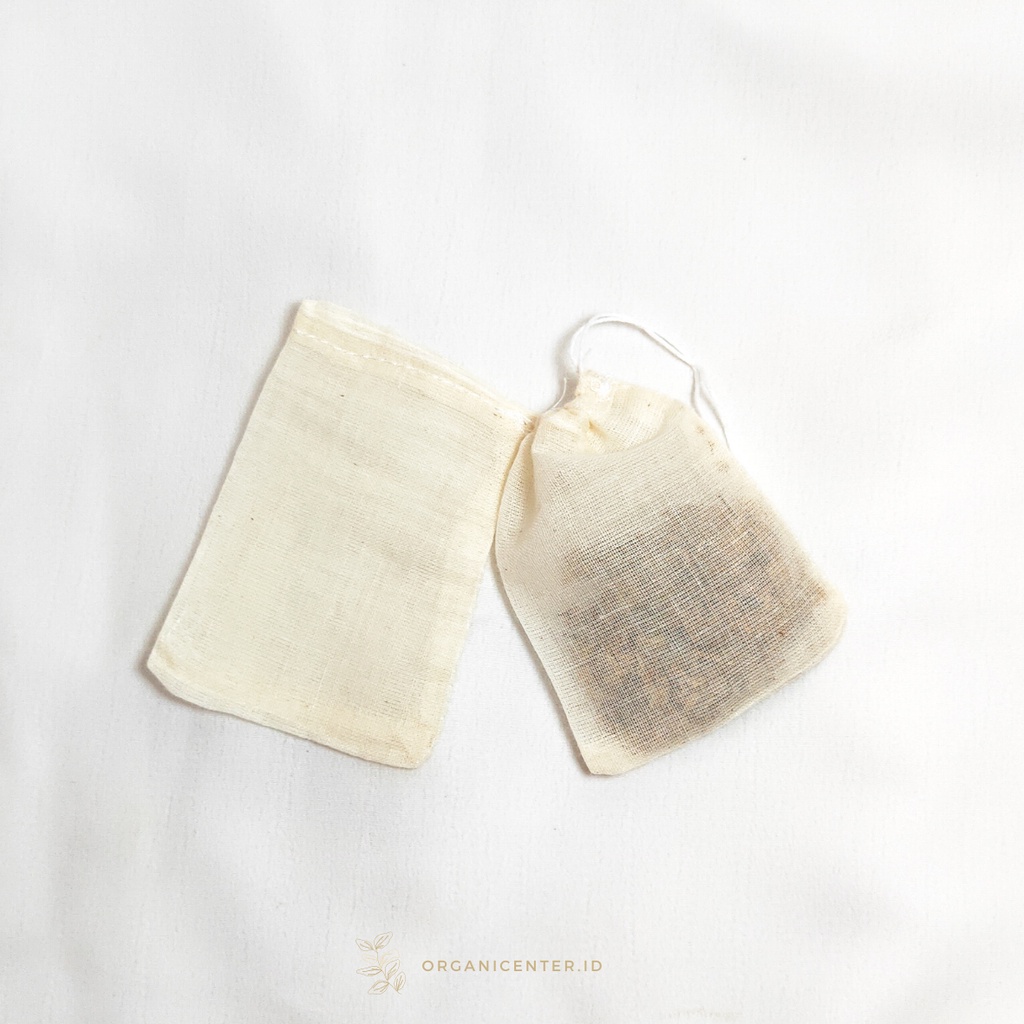 Saringan Teh Reuseable Katun Tea Bag Eco Friendly