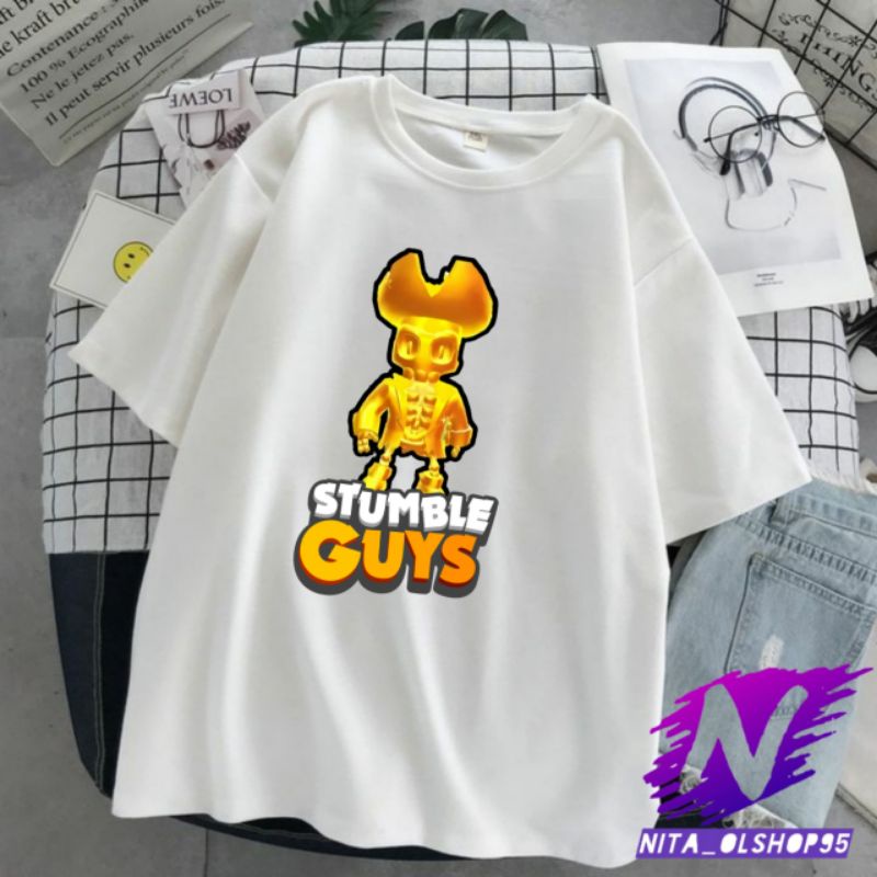 kaos stumble guys baju stumble guys karakter kaos anak viral stumble guys