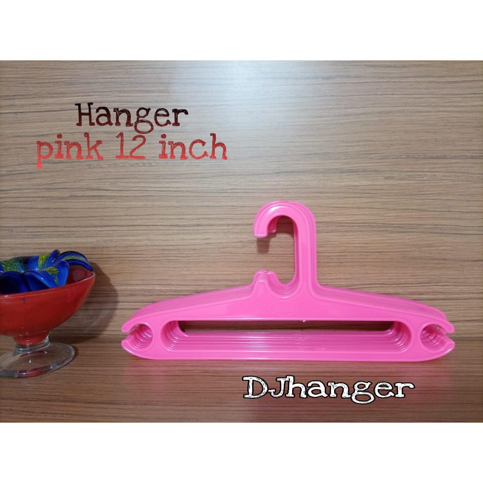 Hanger Plastik 12 Inch | Gantungan baju plastik elastis 1lusin