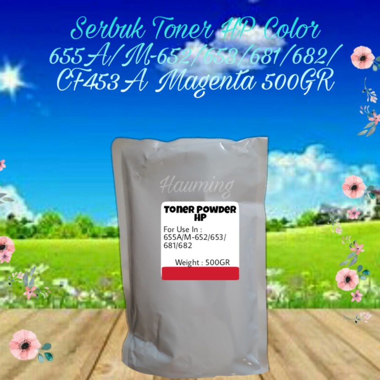 Serbuk Toner Powder Color Refill HP 655A M652 M653 M681 M682 M-652 653 681 682 CF453A Magenta 500gr