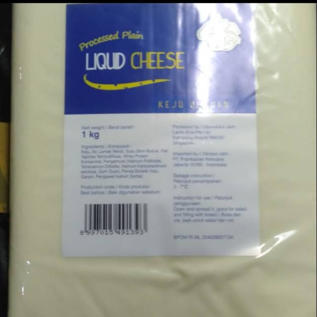 

CHEESE CREAM LIQUID CHEESE PROCESSED PLAIN GREEN VALLEY 1KG