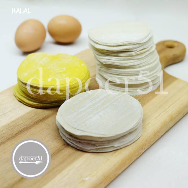 

Kulit dimsum/swekiaw tipis, lembut & enak dia. 8 cm, 50 lembar