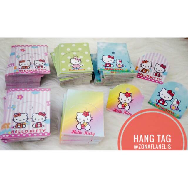Hang tag hello kitty/hang tag label/ label aksesoris/card label/ label lucu aksesoris