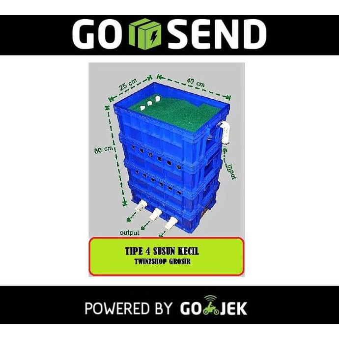 Terlaris Trickle Filter Kolam Ikan Koi ( 4 Susun Kecil ) Khusus Gojek Area Jkt