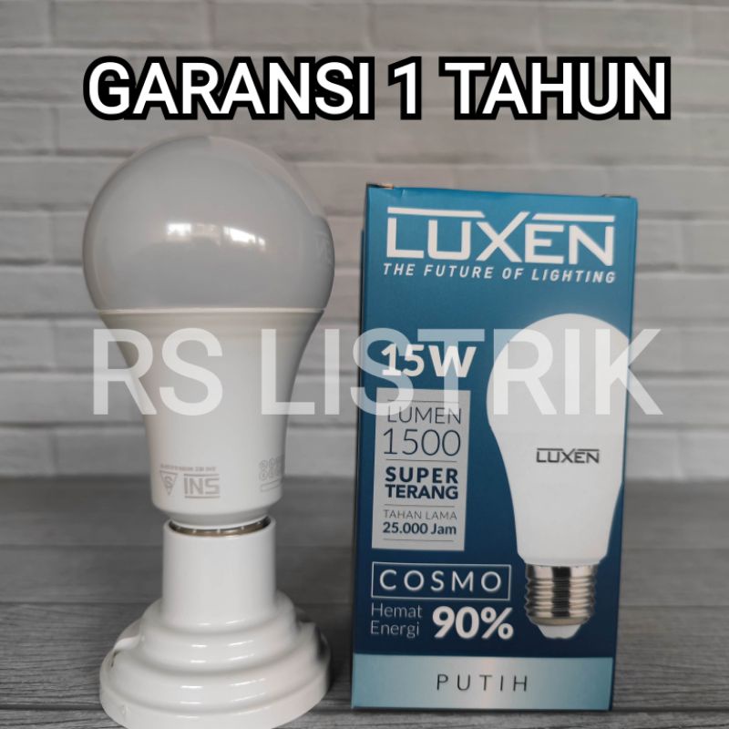 LUXEN LAMPU LED BULB 15W 15 WATT COSMO PUTIH 6500K COOL DAYLIGHT