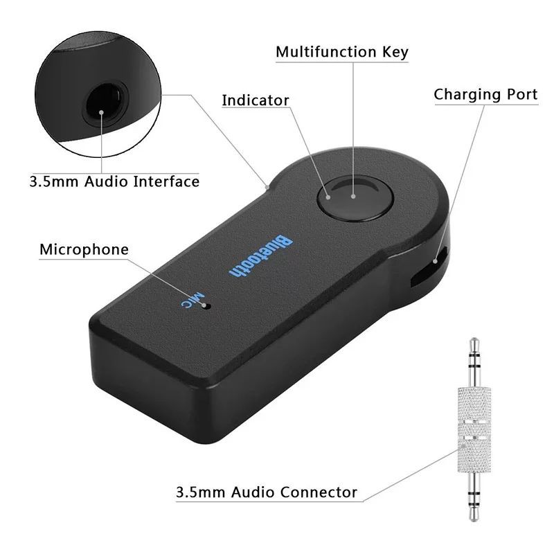 USB BLUETOOTH WIRELESS AUDIO MUSIC BLUTUT SAMBUNGAN ADAPTER MUSIK SPEAKER