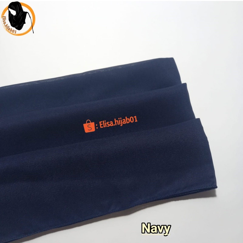 [ COD ] Hijab Bella Square Premium Hijab Segiempat-Navy