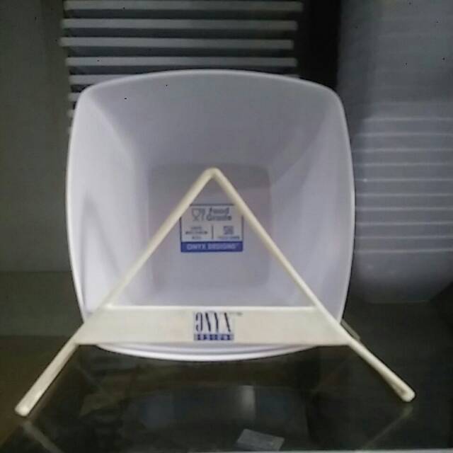 Mangkok segi 7" melamin onyx