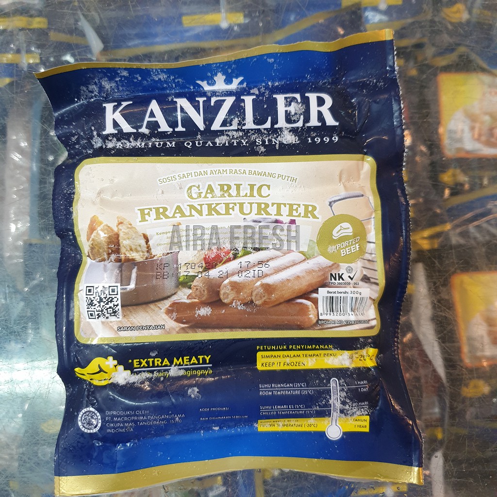 

Kanzler Garlic Frankfurter Sosis 300g