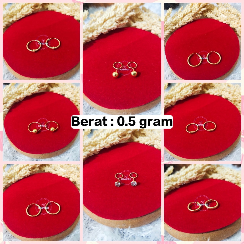 Anting 0.5 Gram Emas Muda