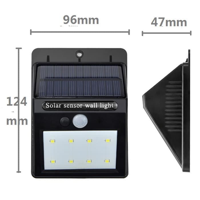 Lampu LED sensor matahari solar powered LED wall light