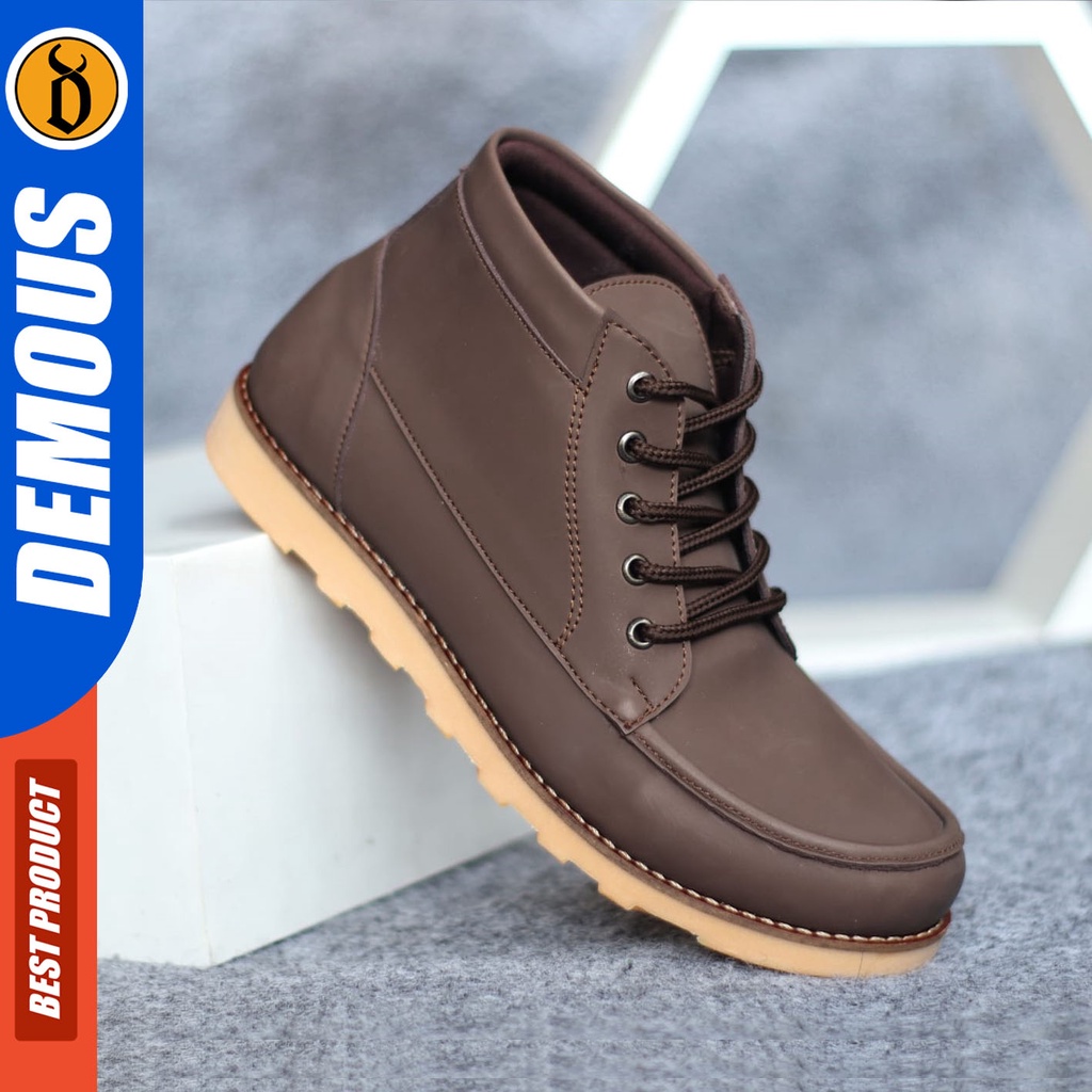 Sepatu Formal Pria Sepatu Casual Pria Kulit Pu Tali Sepatu Pantofel Kerja Kantor Kuliah Kondangan Sepatu Hitam Pria DEMOUS HARLYY