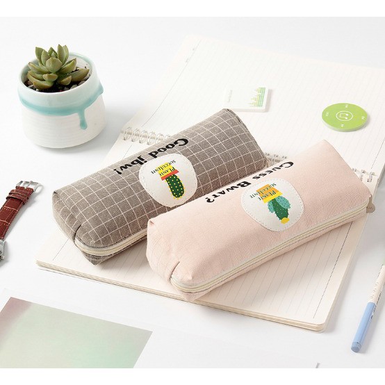 

dompet penyimpanan alat tulis Kotak Pensil Tempat ATK Kaktus Pencil case organizer