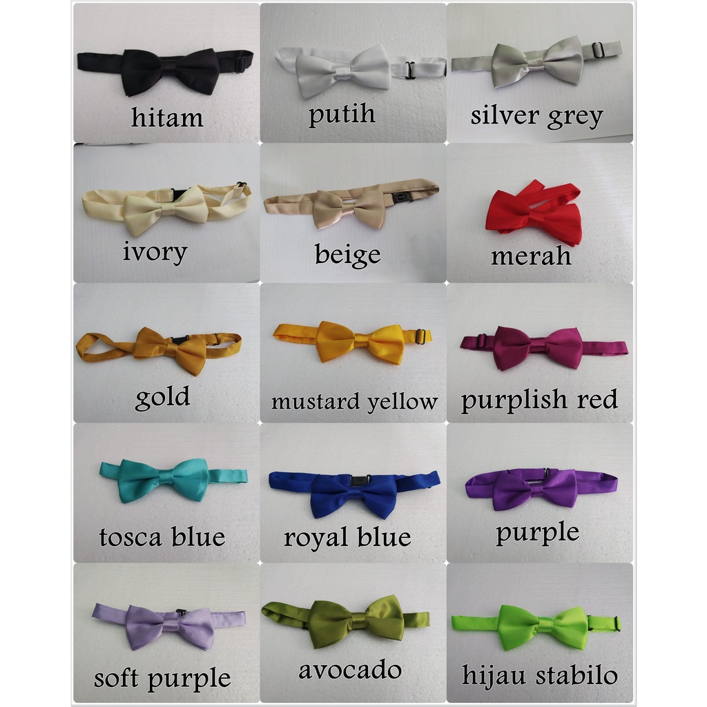 Dasi Kupu Kupu Anak Bahan Satin Bowtie Bow Tie