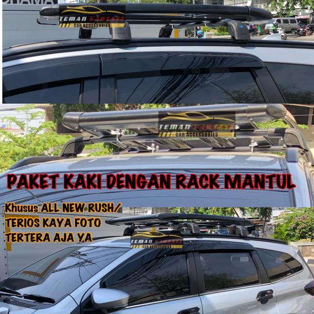 PROMO PAKET ROOF RACK RAK ATAS CROSS BAR TOYOTA ALL NEW RUSH