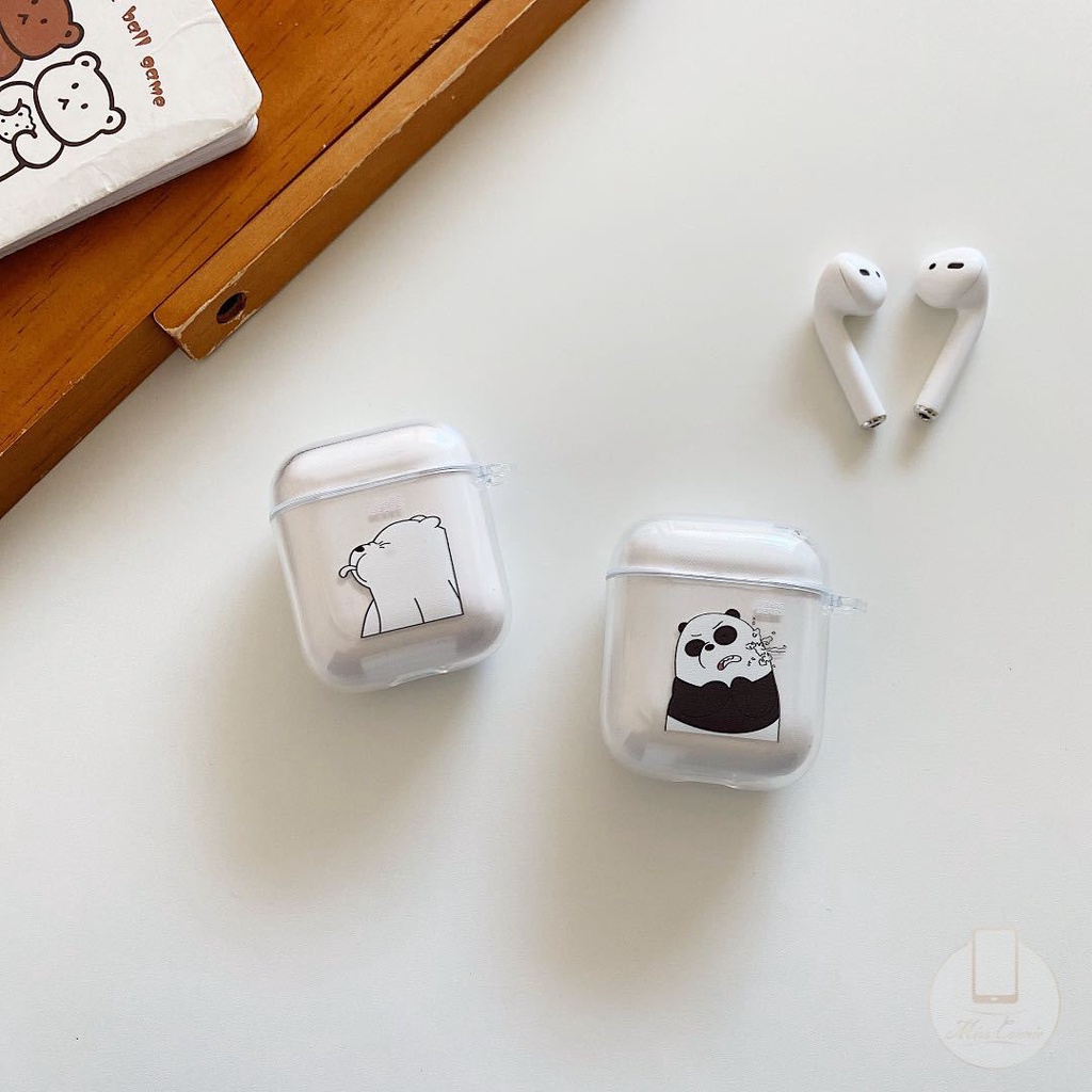 We Bare Bears Airpods Case 1/2 Casing AirPods Earphone Cover Cartoon WBB Apple AirPods Pro Case