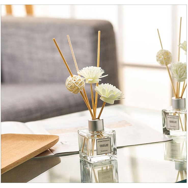 【GOGOMART】Fireless Parfum Ruangan Aroma Diffuser Reed Rattan Sticks Blue 50ml