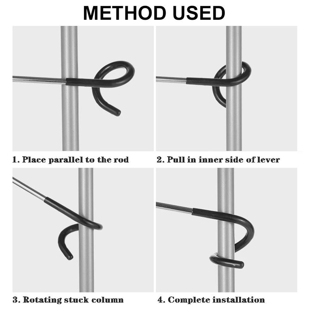 Lanfy Gantungan Lampu Hook Stainless Steel Camping Outdoor Tools Hanging Hooks Rak Penyimpanan Kait S-Shaped Hooks