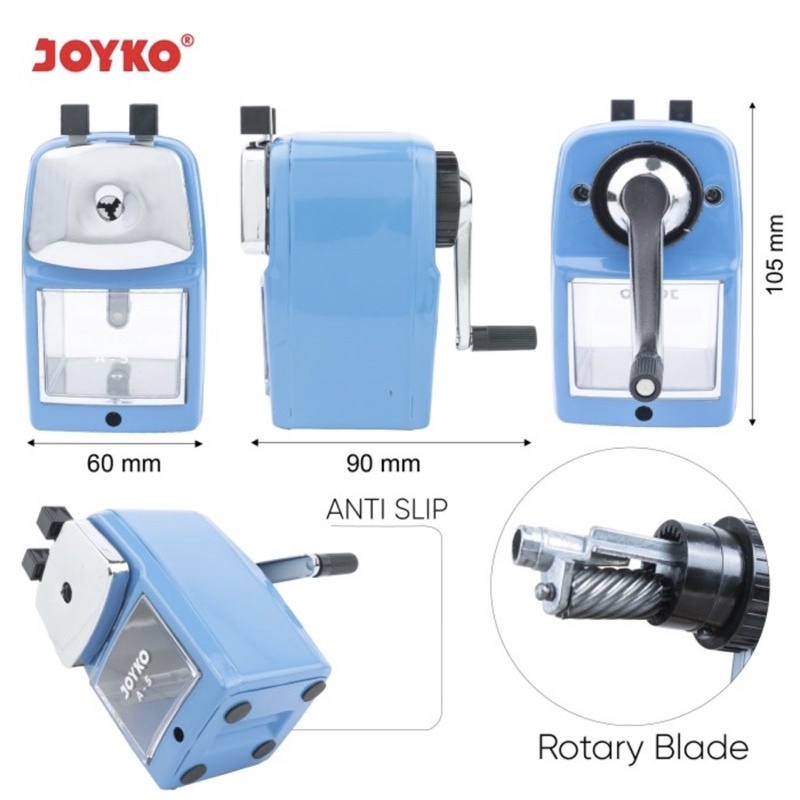 JOYKO SHARPENER SERUTAN PUTAR - TABLE RAUTAN MEJA BESI / DUDUK A5 / A 5M / A 35A / BLACK GREEN GRAY BLUE RED