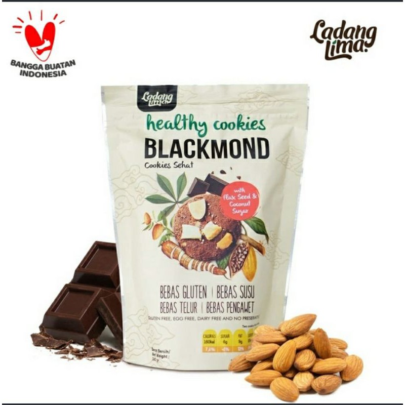 

Ladang Lima Blackmond Cookies - Kue Kering Camilan Sehat Gluten Free