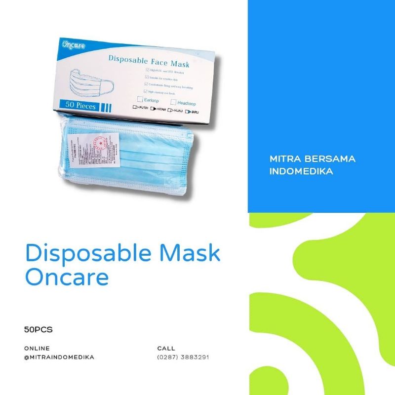 MASKER DISPOSABLE MASK ONCARE