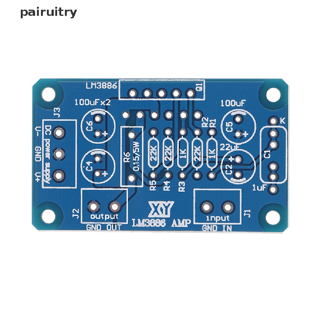 Prt Papan PCB Paralel power amplifier DC 004 20-28V 68W LM3886TF HIFI