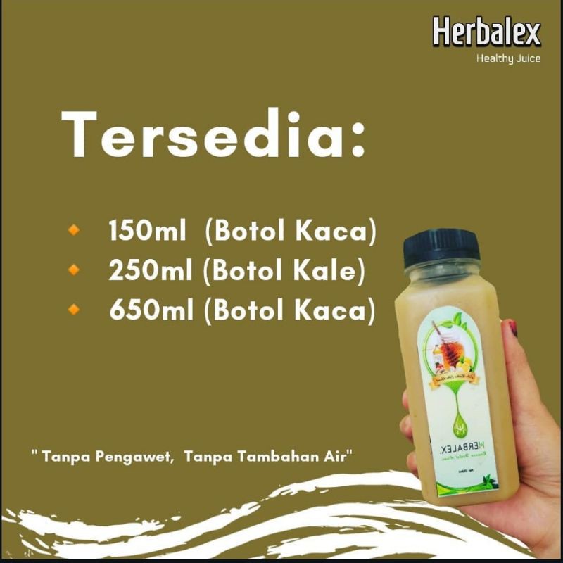 

Herbalex / Herbal Bawang Putih Tunggal, Jahe merah, Jus Herbal / Anti Kolesterol