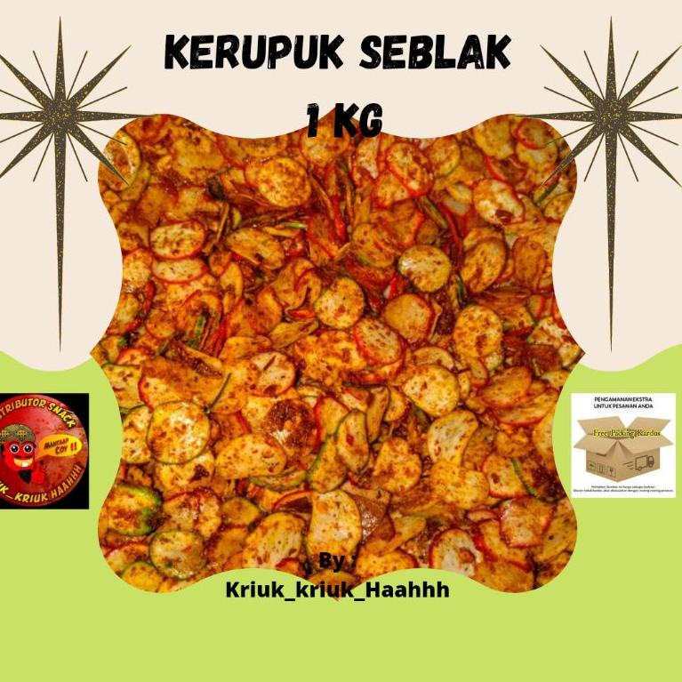 

Nzu36 Kerupuk seblak pedas 1kg / kerupuk bantat pedas ,.,.,.,.,.,