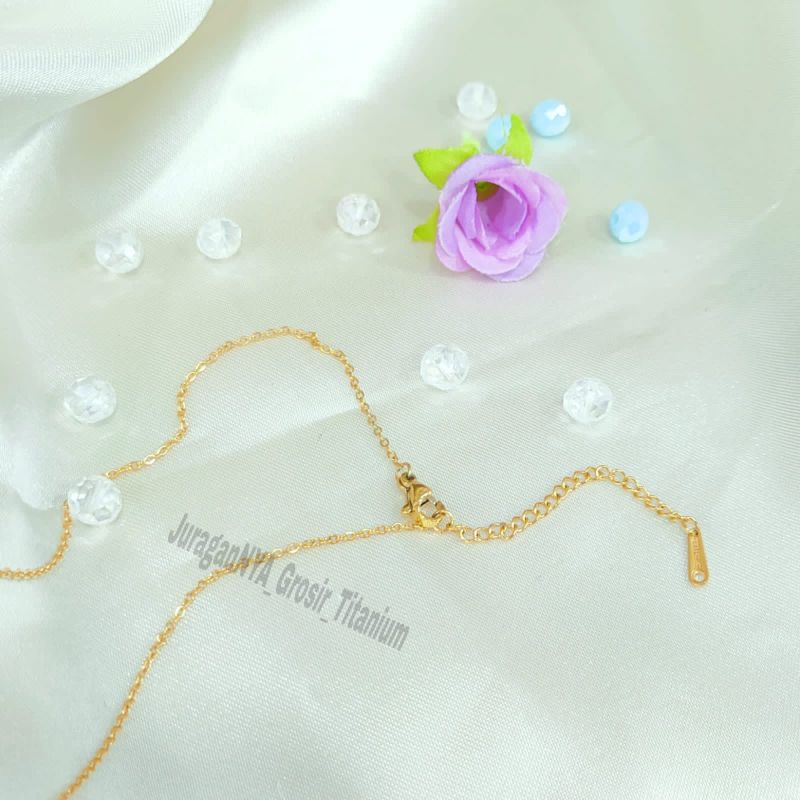 Kalung Titanium Elegant Pita Mata Super Cantik Anti Karat