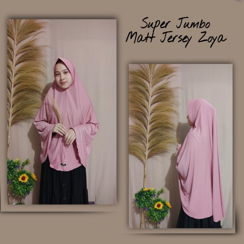Hijab Super jumbo / Khimar jersey zoya super jumbo polos