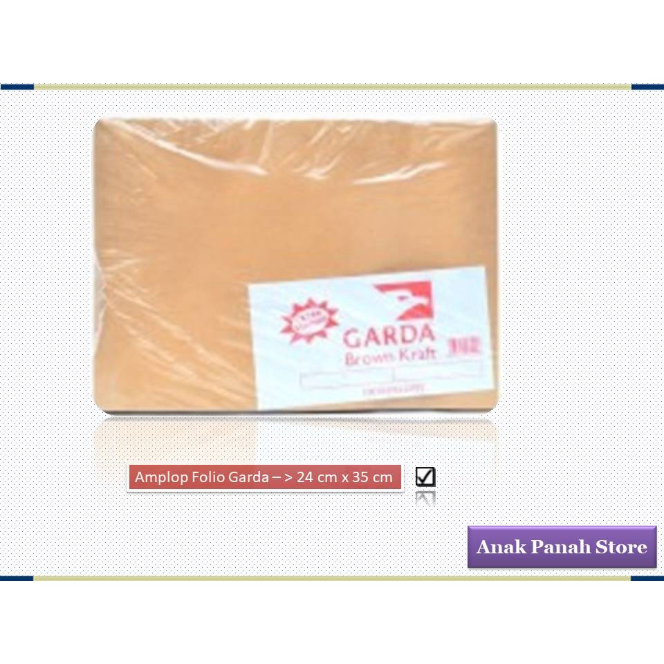 

Amplop Coklat Ukuran Folio ( Isi 100 lembar ) Merk Garda